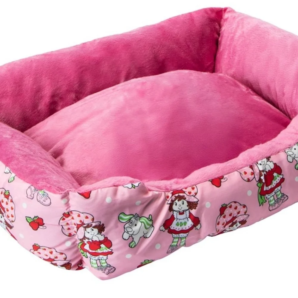 Strawberry Shortcake and Pupcake Plush Pet Bed Velvety Lining Very Cushy, BNWT